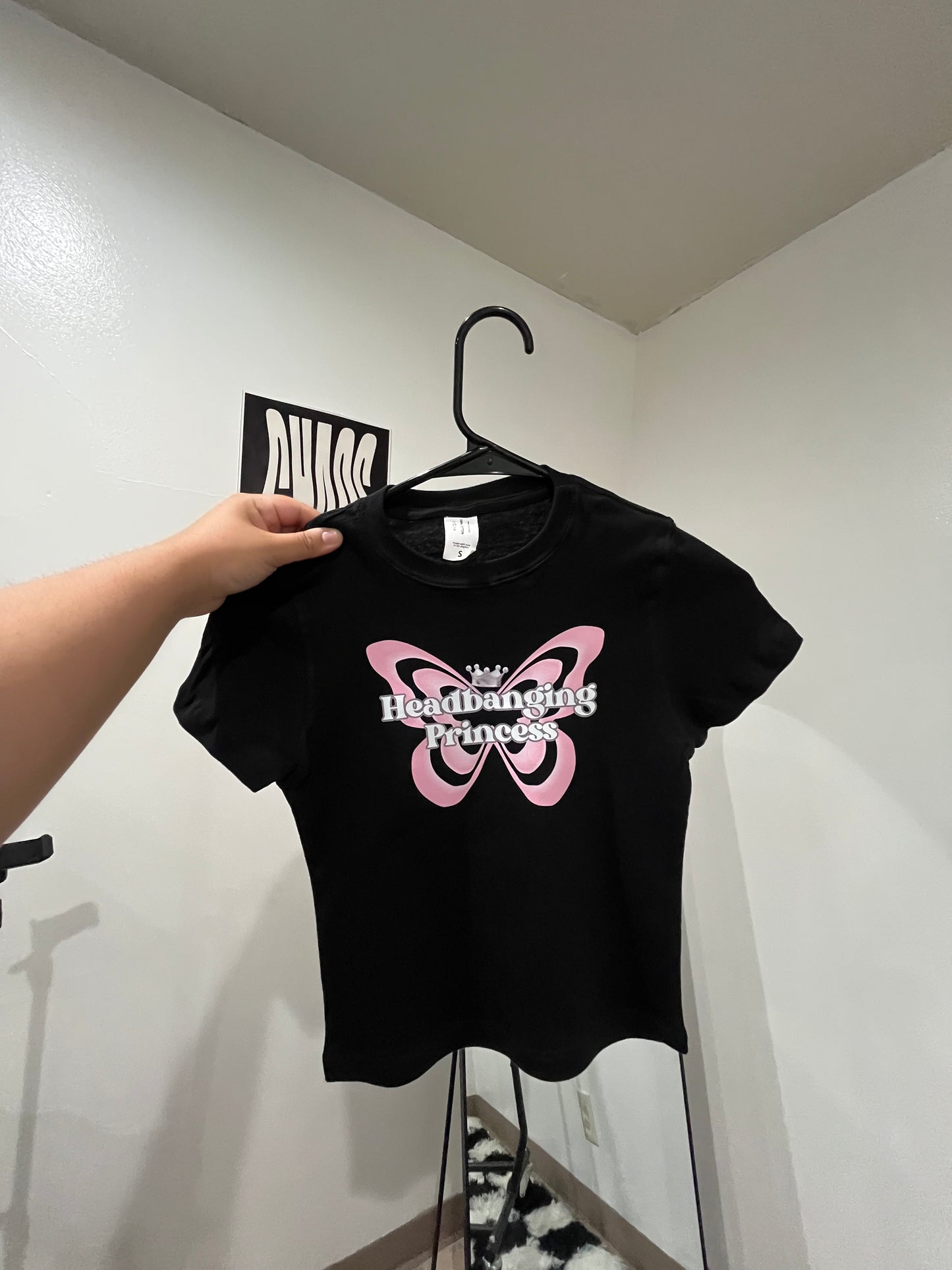 "Headbanging Princess" Baby Tee (Front design)