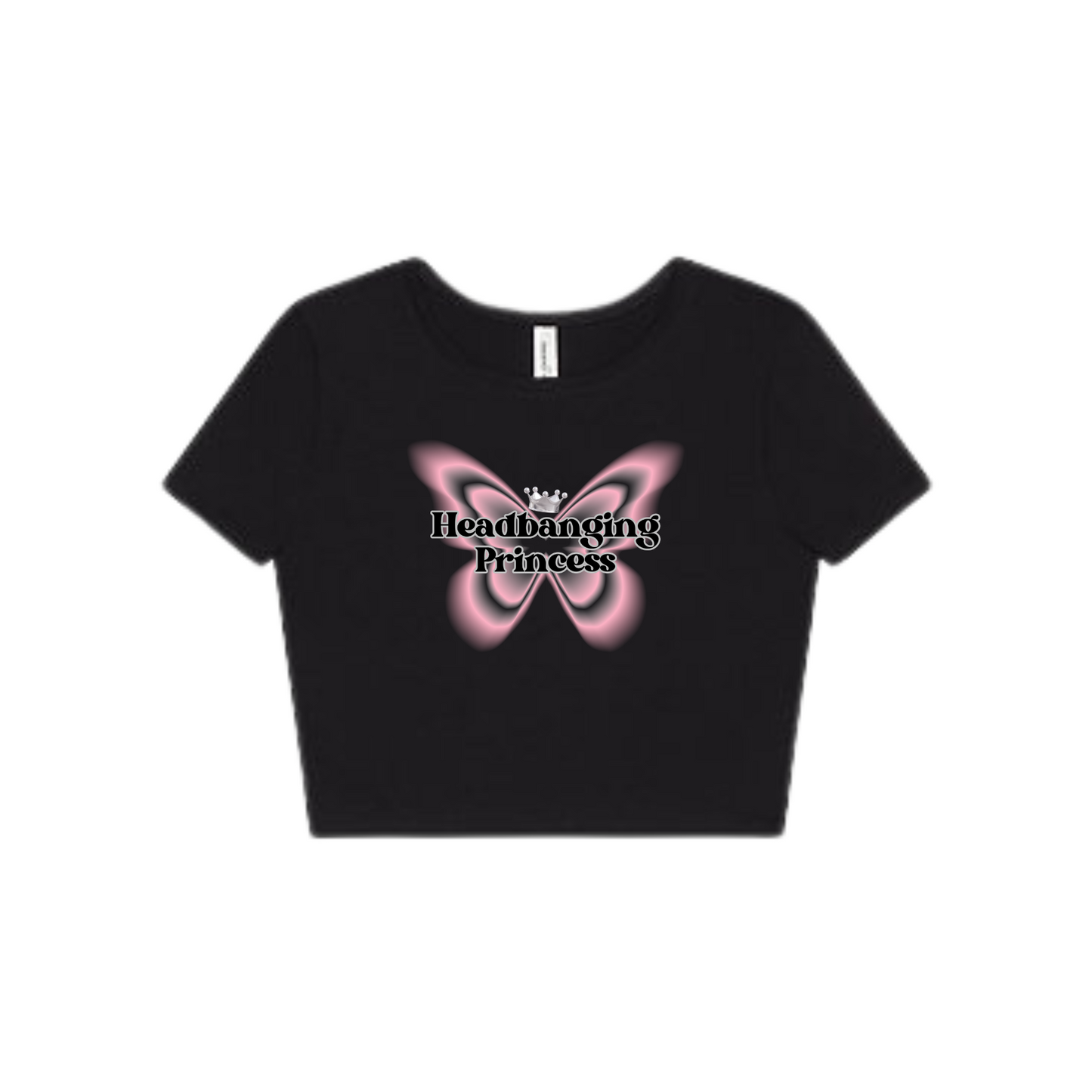 "Headbanging Princess" Crop Top (Front design)
