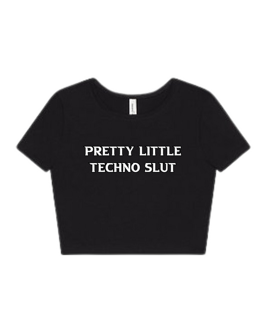 “Pretty Little Techno Slxt” Baby Tee(Front design only)