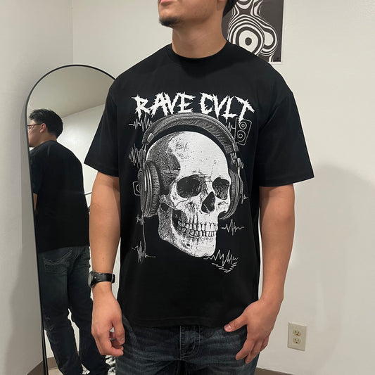"Skull Tune" Oversized T-shirt(front design)