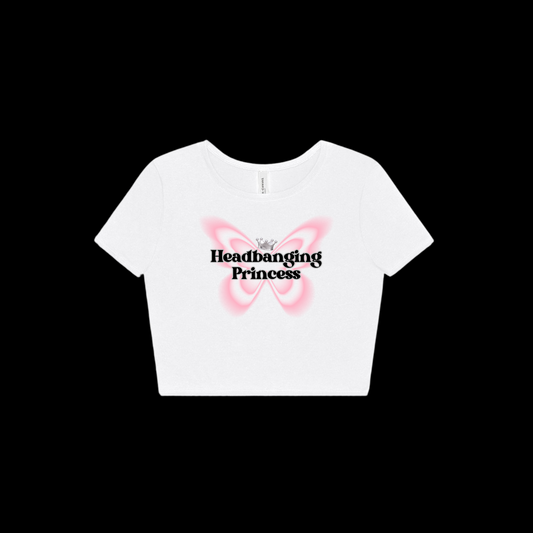 "Headbanging Princess" Crop Top (Front design)